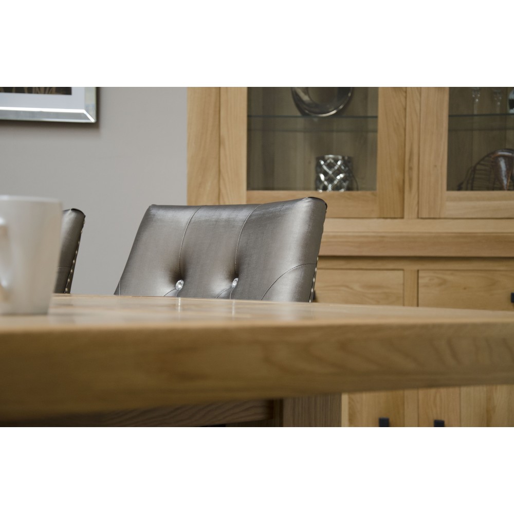 Bordeaux Oak Twin Panel LARGE Extending Dining Table