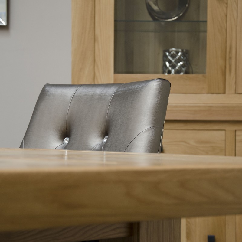 Bordeaux Oak Twin Panel LARGE Extending Dining Table 