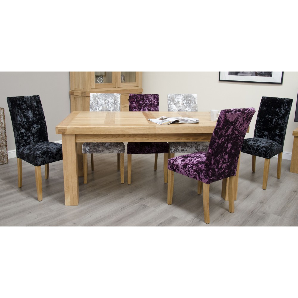 Bordeaux Oak Twin Panel LARGE Extending Dining Table