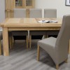 Bordeaux Oak Twin Panel LARGE Extending Dining Table 