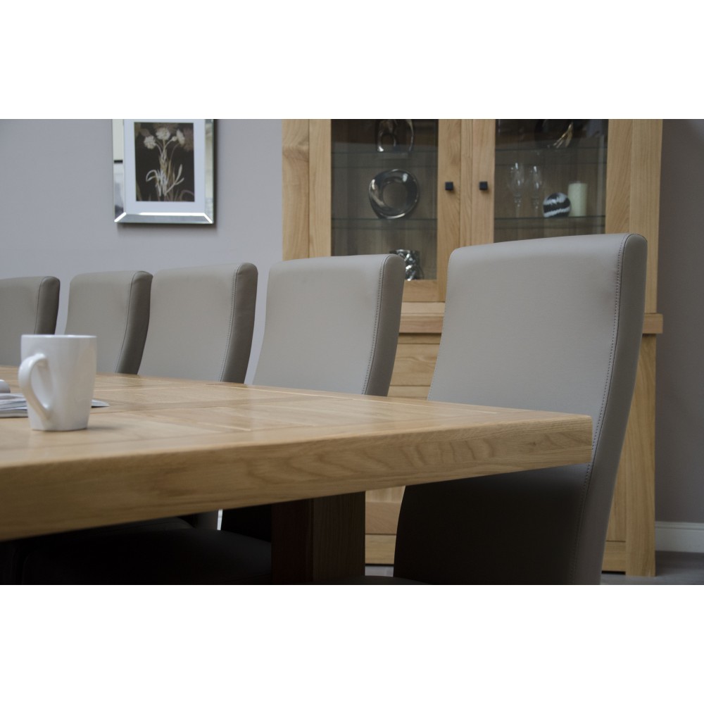 Bordeaux Oak Twin Panel LARGE Extending Dining Table