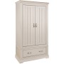Cobble Painted Double Wardrobe with Drawer
