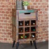 Coastal Chic Wine Rack Lamp Table