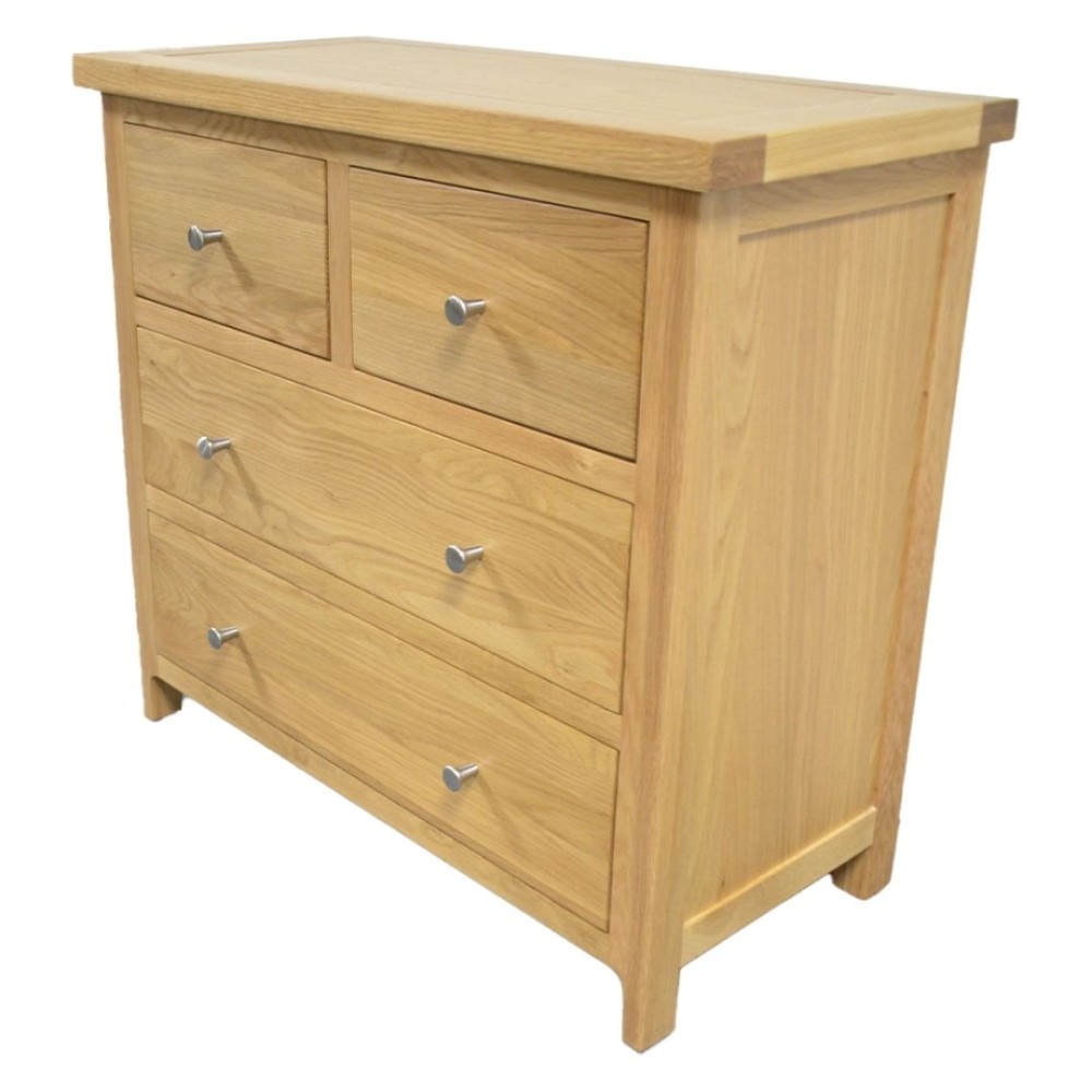 Como Oak 2 Over 2 Chest of Drawers