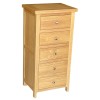 Como 5 Drawer Tall Chest of Drawers