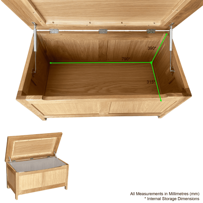 Como Oak Blanket Box
