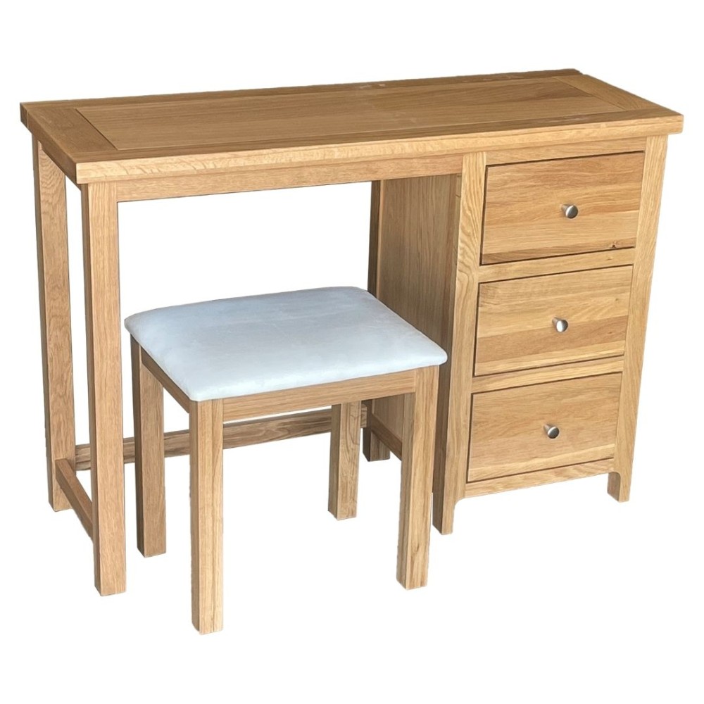 Como Oak Dressing Table with Stool