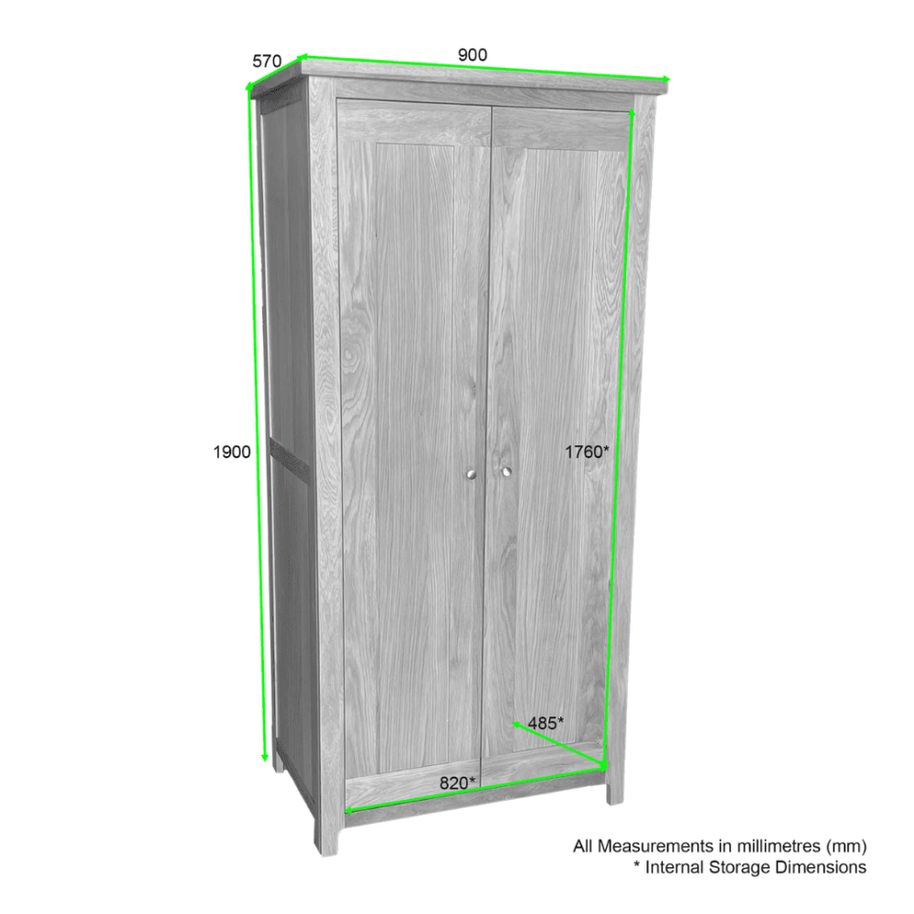 Como Oak Ladies Wardrobe Como Oak Ladies Wardrobe