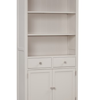 Cotswold Grey Painted 2 Door 2 Drawer Large Bookcase