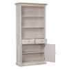 Cotswold Grey Painted 2 Door 2 Drawer Large Bookcase