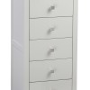 Cotswold Grey Painted 5 Drawer Tallboy