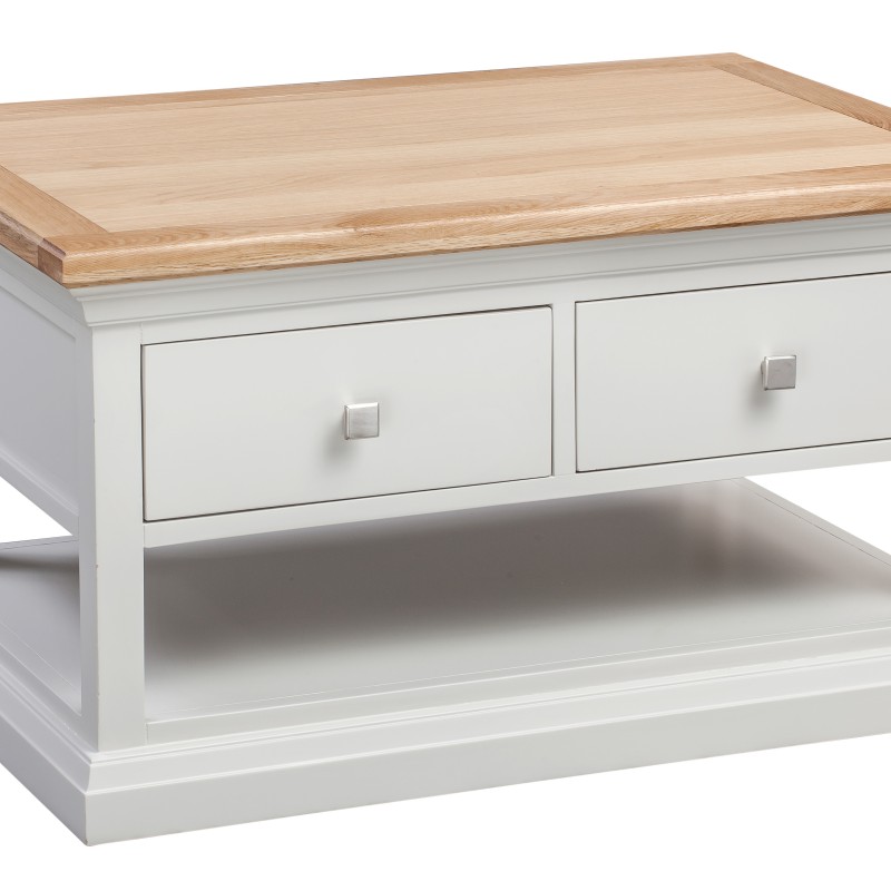 Cotswold Grey Painted 2 Drawer Coffee Table