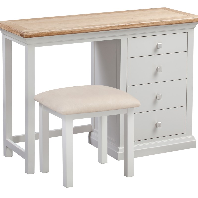 Cotswold Grey Painted Dressing Table with Stool