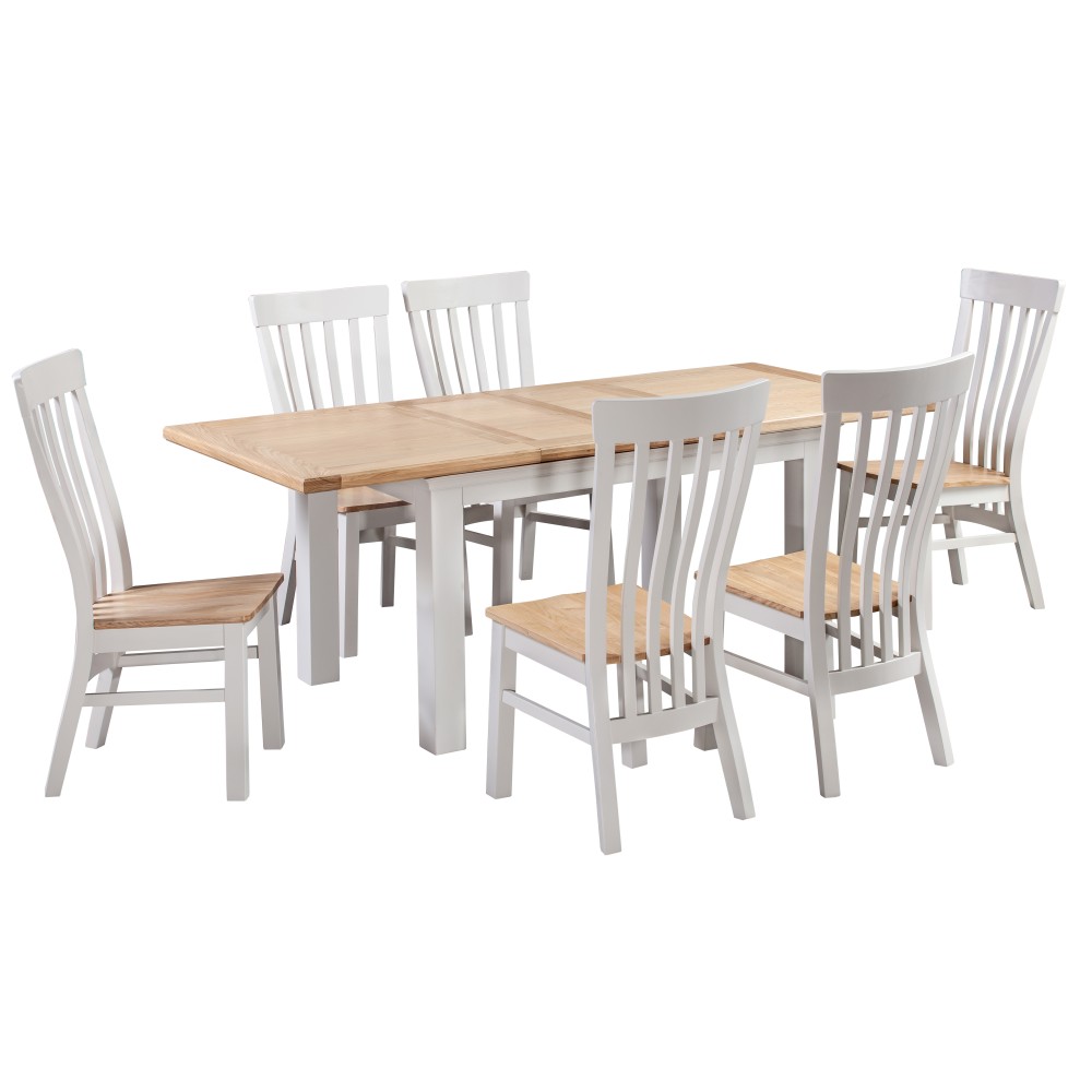 Cotswold Grey Painted Extending Dining Table