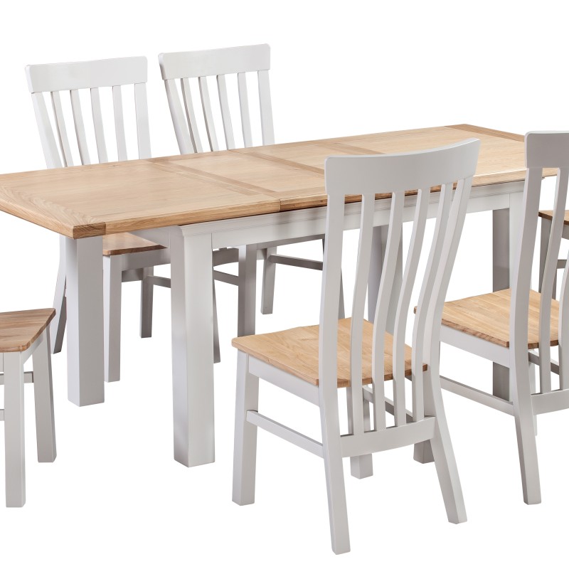 Cotswold Grey Painted Extending Dining Table