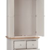 Cotswold Grey Painted Gents Double Wardrobe with Drawers