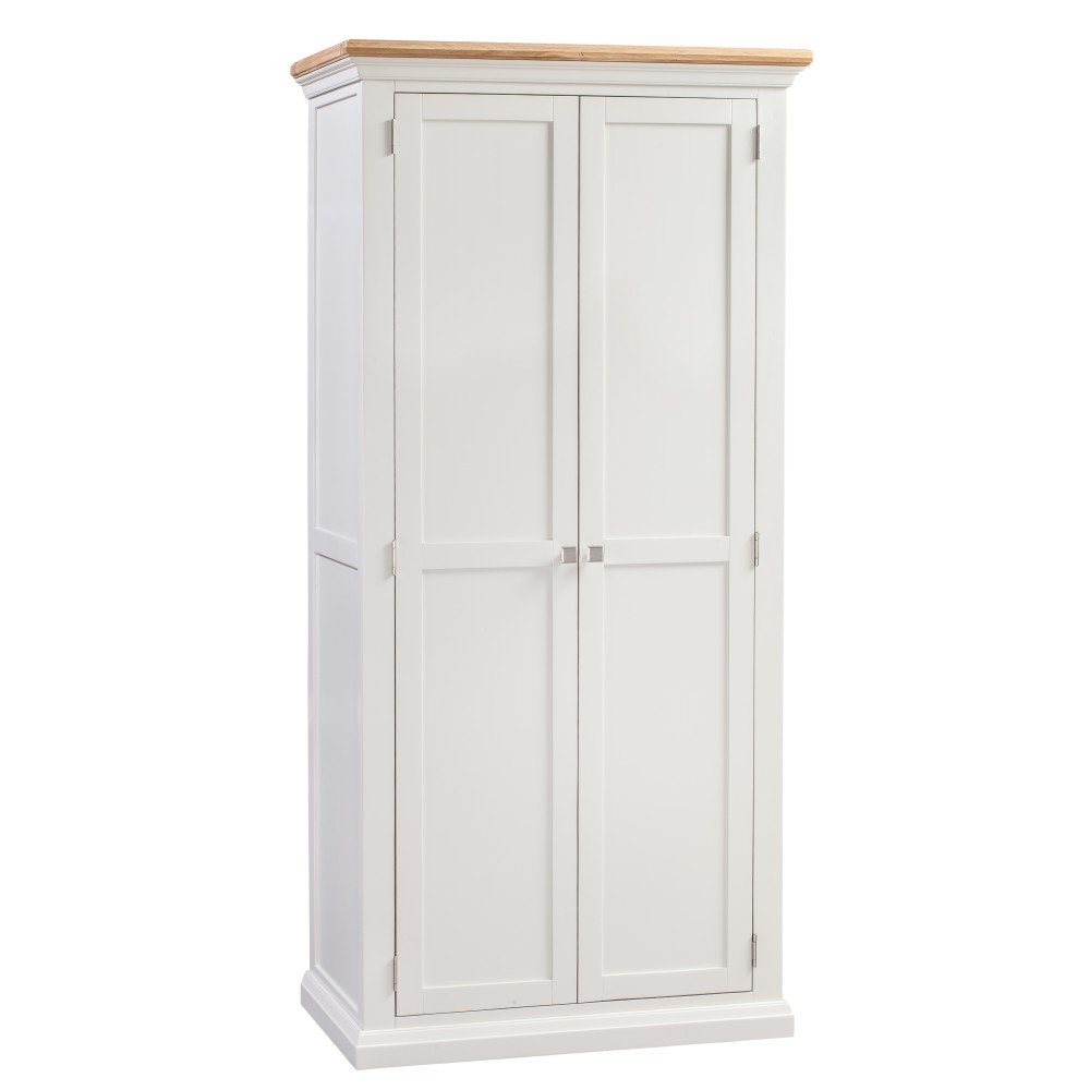 Cotswold Grey Painted Ladies Full Hanging Double Wardrobe