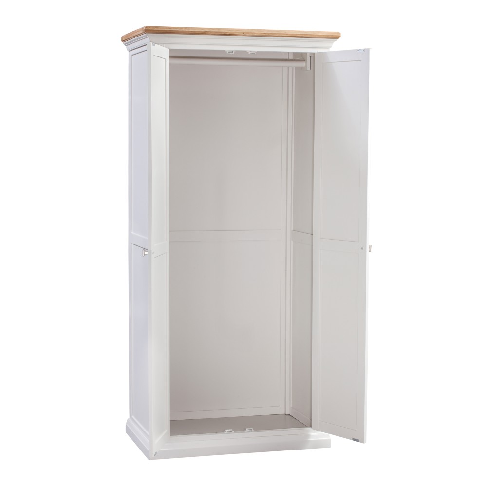 Cotswold Grey Painted Ladies Full Hanging Double Wardrobe