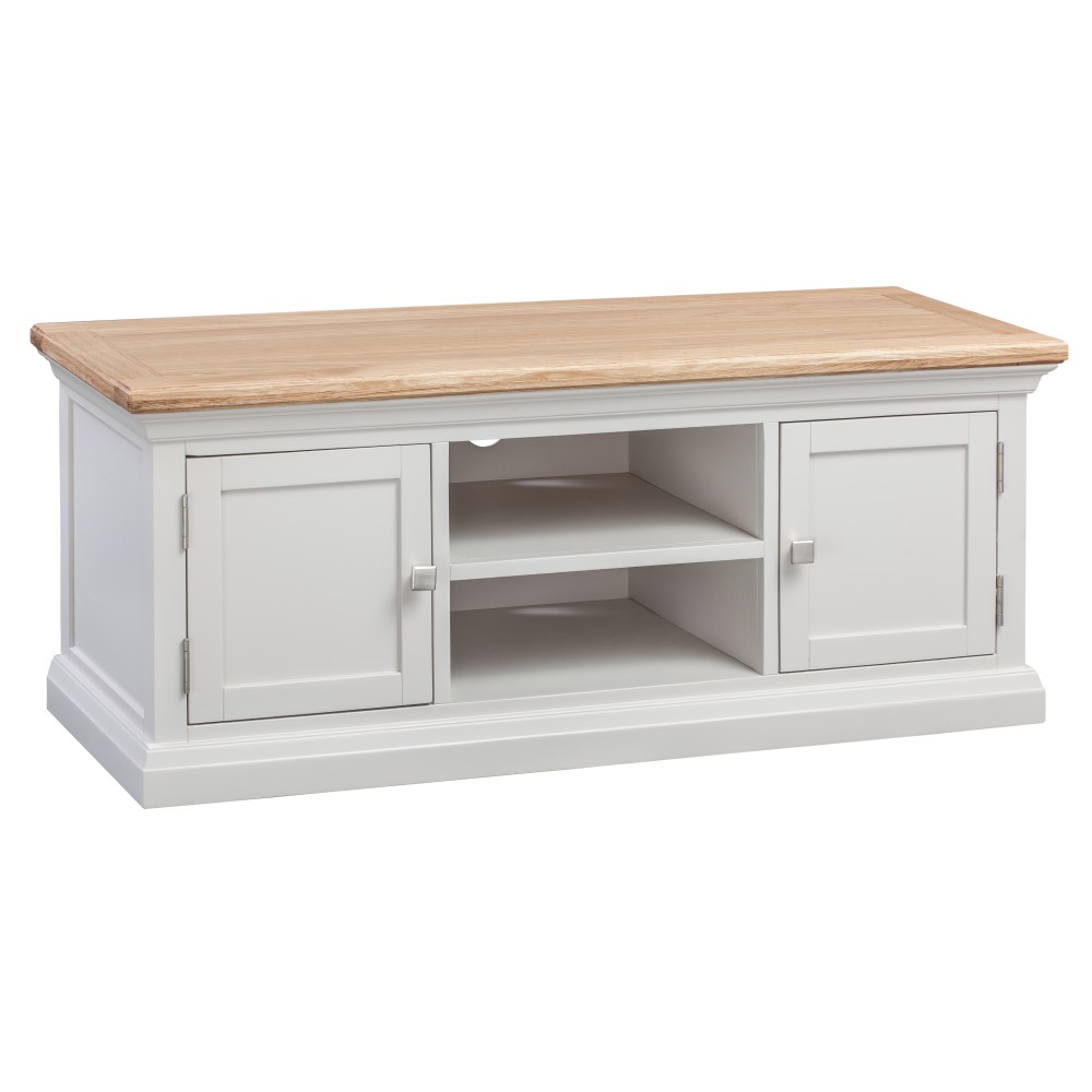 Cotswold Grey Painted Large TV Cabinet