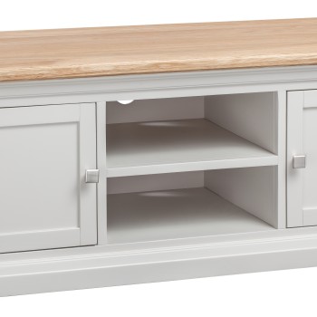 Cotswold Grey Painted Large TV Cabinet