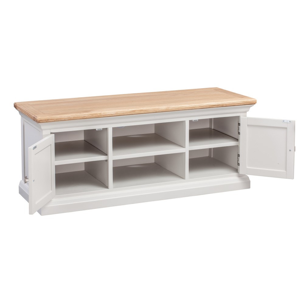 Cotswold Grey Painted Large TV Cabinet