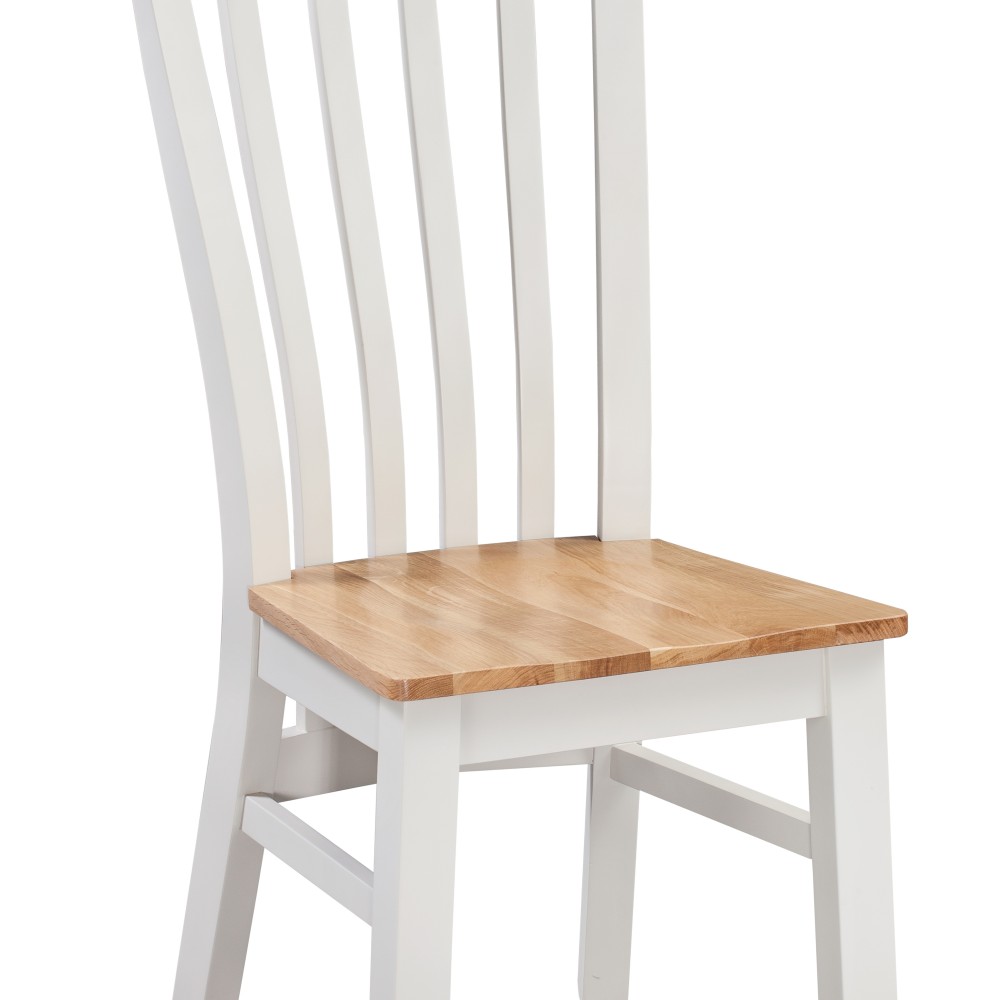 Cotswold Grey Painted Solid Oak Seat Dining Chair Cotswold Grey Painted Solid Oak Seat Dining Chair