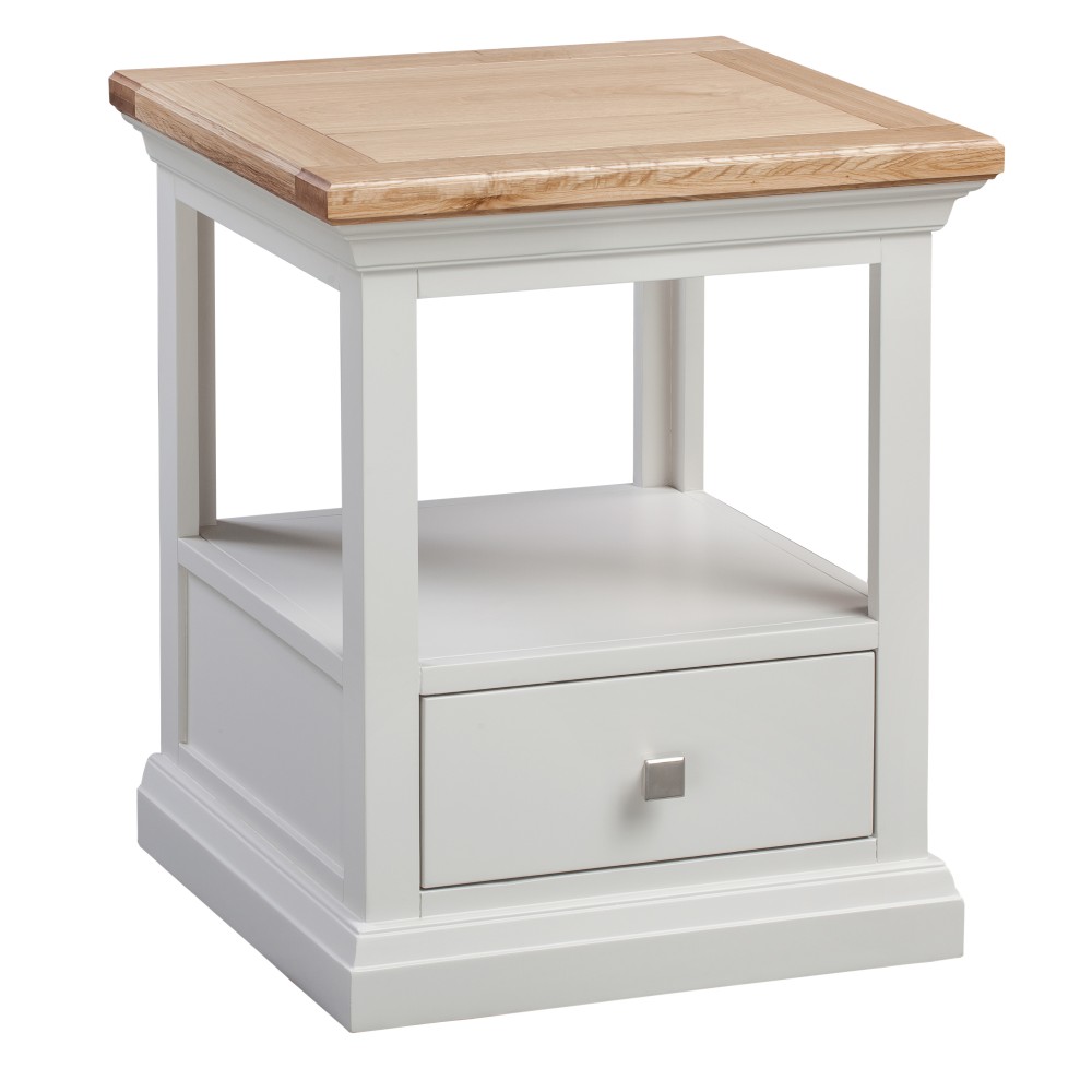 Cotswold Grey Painted 1 Drawer Lamp Table Cotswold Grey Painted 1 Drawer Lamp Table