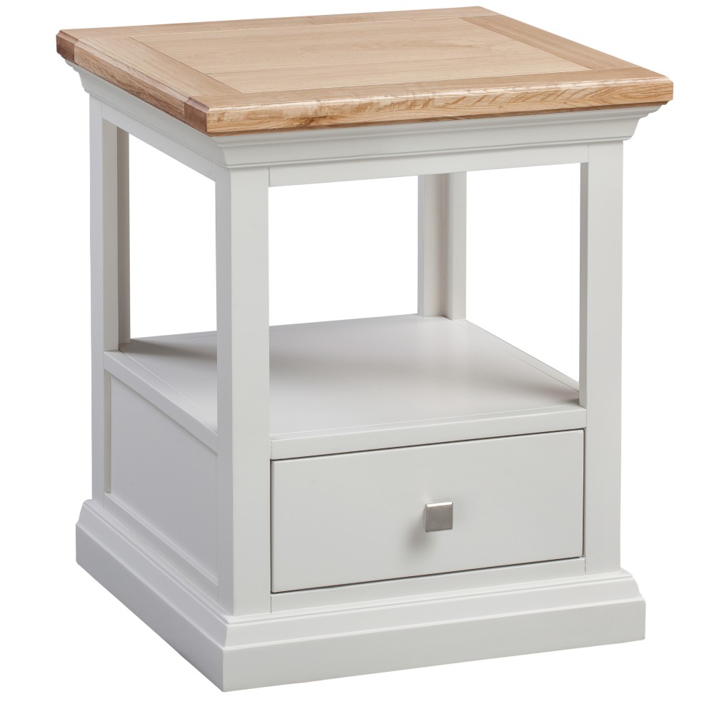 Cotswold Grey Painted 1 Drawer Lamp Table