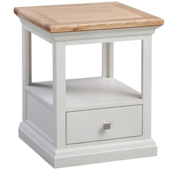 Cotswold Grey Painted 1 Drawer Lamp Table