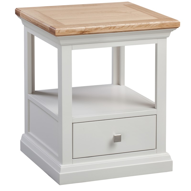 Cotswold Grey Painted 1 Drawer Lamp Table