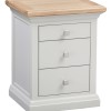 Cotswold Grey Painted 3 Drawer Bedside 
