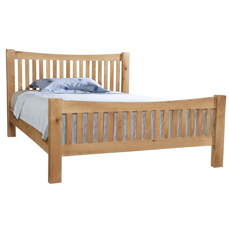 Dorset Oak 5' Kingsize High Foot End Bed