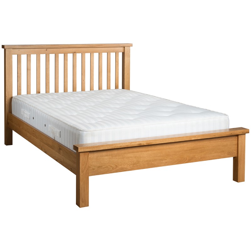 Dorset Oak New Style 4'6'' Double Low Foot End Bed