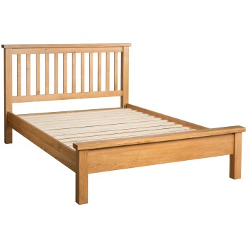 Dorset Oak New Style 4'6'' Double Low Foot End Bed