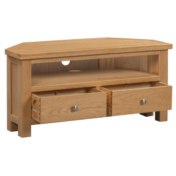 Dorset Oak Large Corner TV Unit