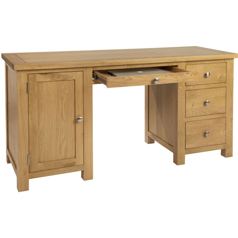 Dorset Oak Double Pedestal Desk