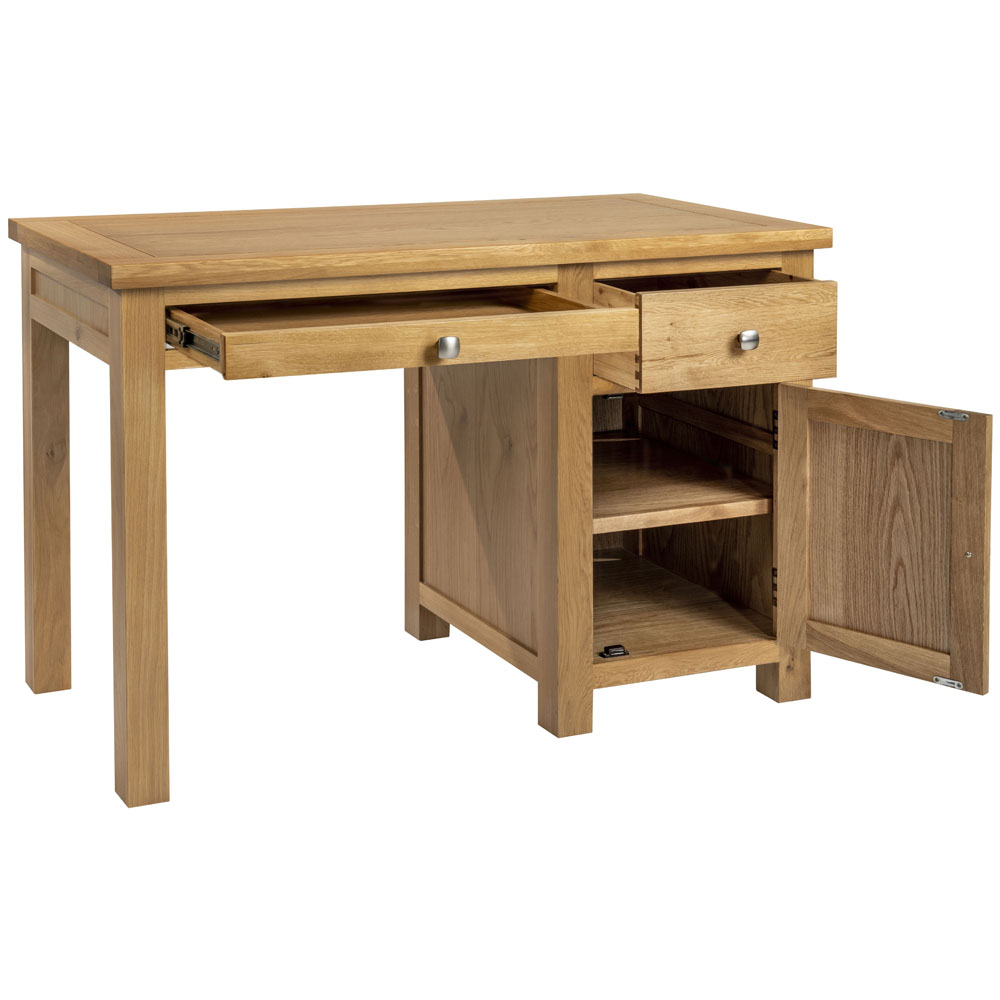 Dorset Oak Single Pedestal Desk 