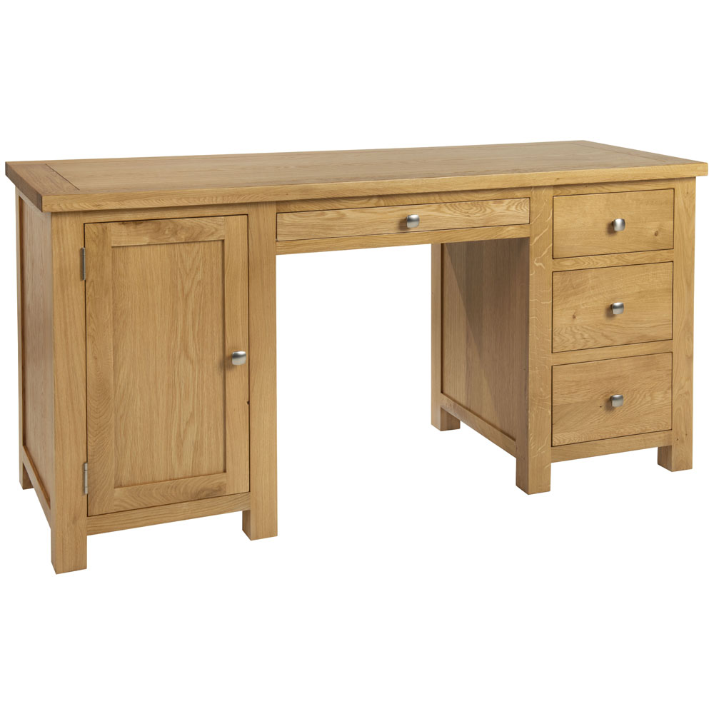 Dorset Oak Double Pedestal Desk