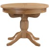 Dorset Oak Round Extending Pedestal Dining Table 