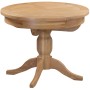 Dorset Oak Round Extending Pedestal Dining Table 