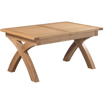 Dorset Oak X-Leg Extending Dining Table 