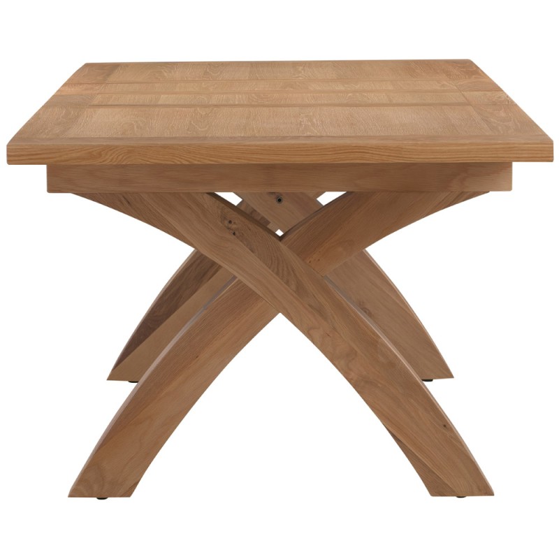 Dorset Oak X-Leg Extending Dining Table 