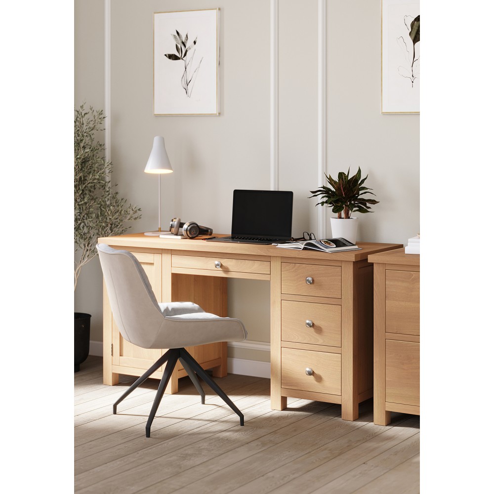 Dorset Oak Double Pedestal Desk