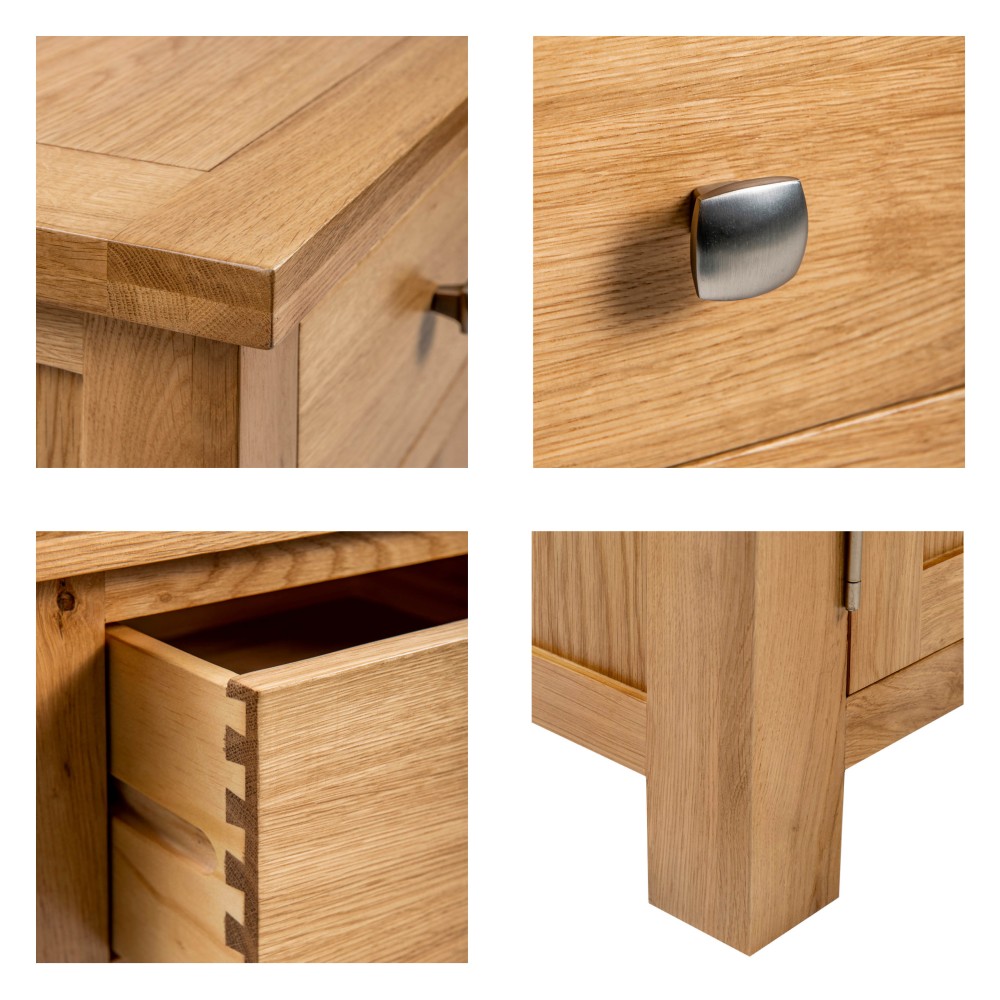 Dorset Oak Double Pedestal Dressing Table with Stool Dorset Oak Double Pedestal Dressing Table with Stool
