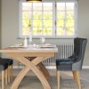 Dorset Oak X-Leg Extending Dining Table 