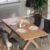 Dorset Oak X-Leg Extending Dining Table 