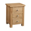 Dorset Oak 3 Drawer Bedside