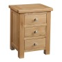 Dorset Oak 3 Drawer Bedside