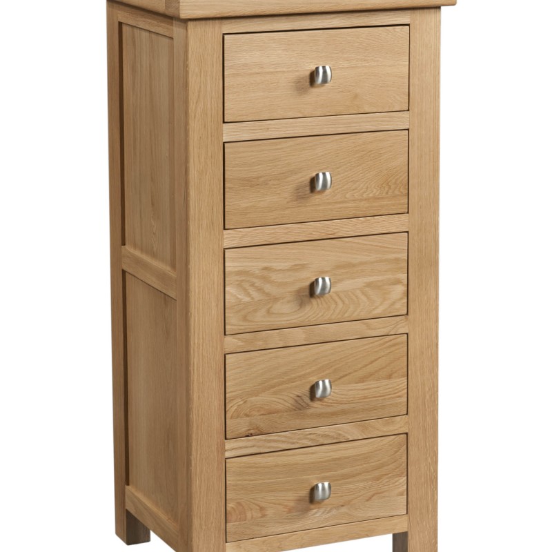 Dorset Oak 5 Drawer Tall Chest