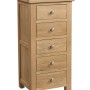 Dorset Oak 5 Drawer Tall Chest